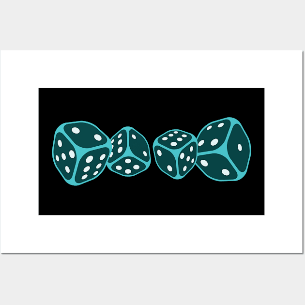 Casino Dice Motif Dice Game Lovers Design Wall Art by Shirtjaeger